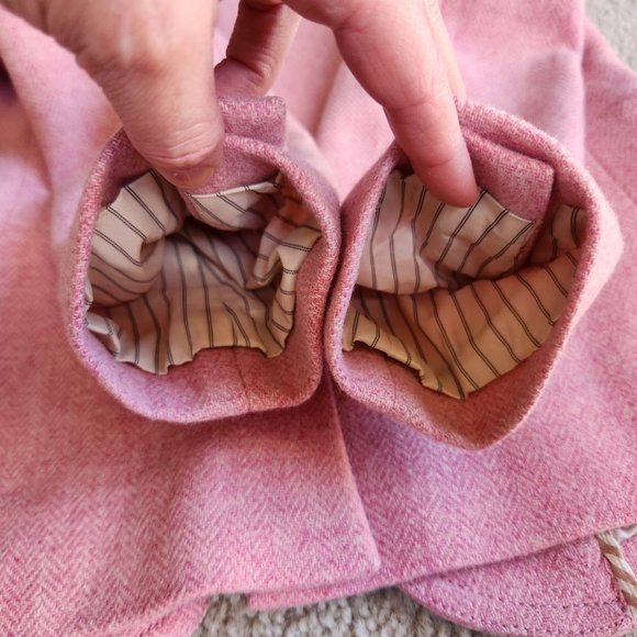 100% wool pink herringbone Schoolboy blazer - Picture 5 of 16